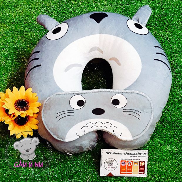 Combo Gối cổ + Bịt mắt Totoro