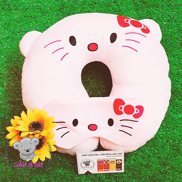 Combo Gối cổ + Bịt mắt Mèo Kitty