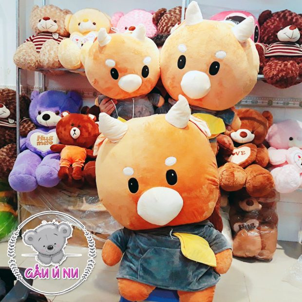 Gấu bông: Bò Chăm Chỉ Siêu Dễ Thương