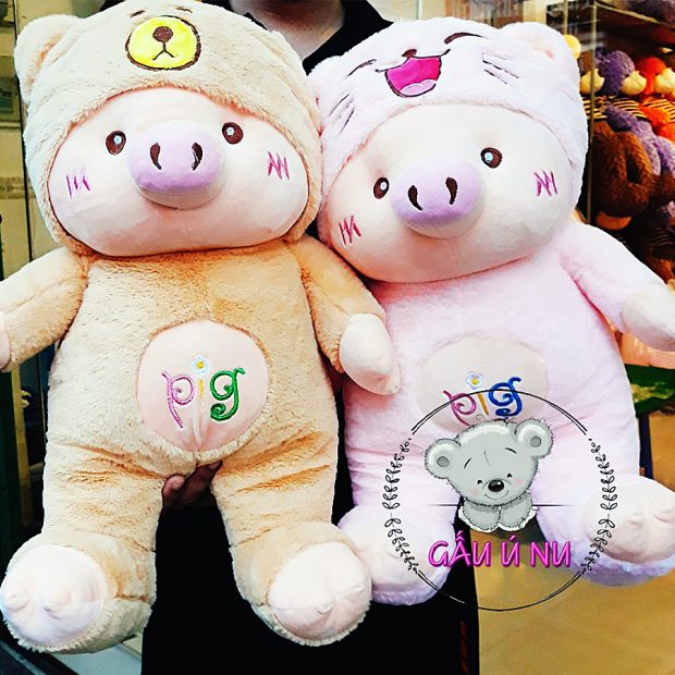 Heo Cosplay Đội Nón