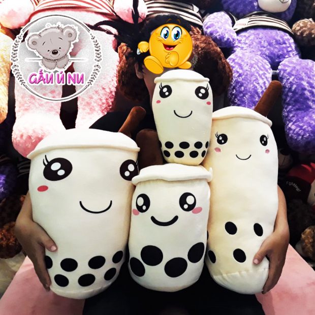 Gia đình trà sữa nhồi bông